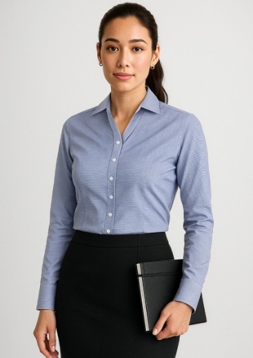 Picture of Biz Corporates Ladies Hudson Shirt Long Sleeve 100% Cotton